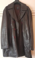 GIACCONE IN PELLE LUNGO DA UOMO COLORE TESTA DI MORO OTTIME CONDIZIONI