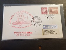 Ship MS GRONLAND Naval Cover 1972 POLAR ARCTIC Cachet EGEDESMINDE, GREENLAND