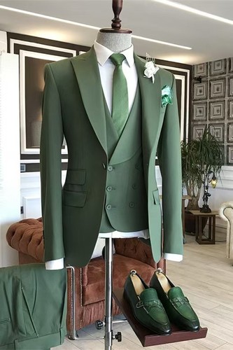 Blazer uomo verde pizzo - , bavero