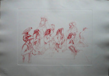 Fabrizio Clerici acquaforte Omaggio a Savinio III  70x50 1984 firmata pubblicata