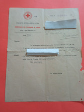 1916 WW1 COMMISSIONE RICERCA DEI PRIGIONIERI DI  GUERRA CROCE ROSSA ITALIANA