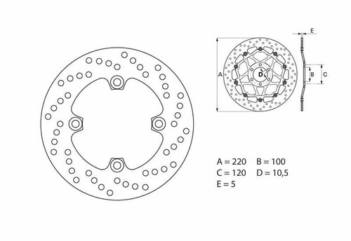 Disco freno rigido - , brembo