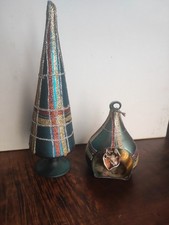 Decorazioni Natale Anni 60/70  In Vetro Eleganti Puntale E Palla