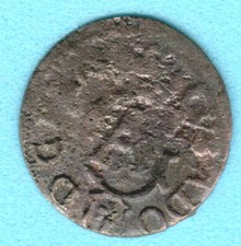 Elbing Kronan Schilling 1632 Gustavo II Adolfo Svezia Polonia RARO 3506