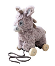 Little Bird Told Me Norbert Asino 2 in 1 Abbraccio Tirare Lungo Bambino Giocattolo Morbido Grigio 6m+