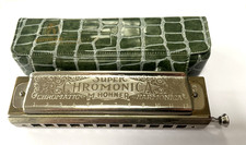 Armonica cromatica vintage M Hohner Super Chromonica numero 270 in custodia chiave C