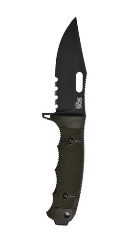 Coltello lama fissa seghettata