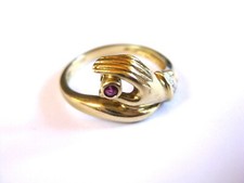 Anello In Oro 585 Con Rubino E