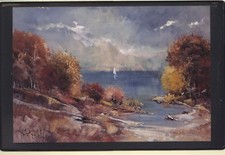 RIVA DEL GARDA (TN) LA BOTEGA DEL PITOR GERMANO ALBERTI DIPINTO  G29