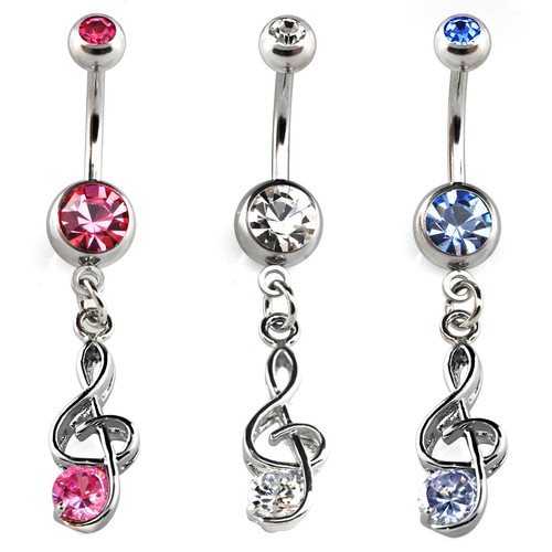 Zirconia violino piercing - zirconia,