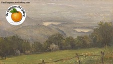 Antico paesaggio olio su