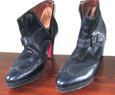 RIZIERI STIVALETTO PELLE BLU SCURO TG 37 ITA TACCO ALTO