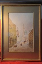 Dipinto Antico. acquerello firmato, sec.XIX; cm 28x45; cornice cm 46x63; Bello