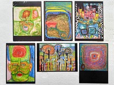 MINI LOTTO 6 CARTOLINE - OPERE DI HUNDERTWASSER - non viaggiate