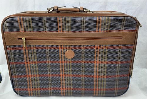 Valigia vintage jaguar tartan - vintage,
