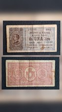 Numismatica Regno Banconota 1 LIRA 1914 Vittorio Emanuele III