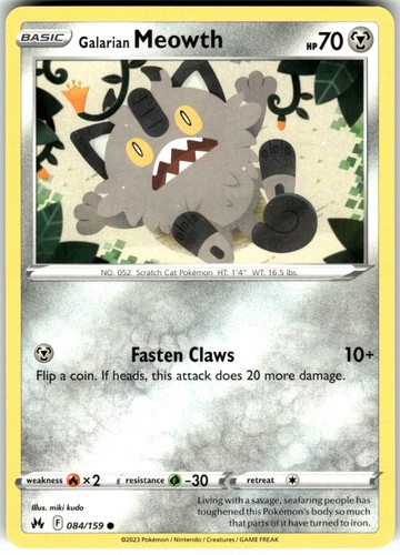 Carta pokemon comune - pokemon, galarian