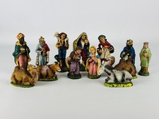 Statuine Del Presepe In Pasta Vintage Statue Dipinte A Mano Lotto Di 13 Pezzi