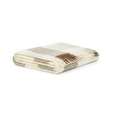 Adamello Check - coperta in pura Lana con frange di Lanerossi - varie misure