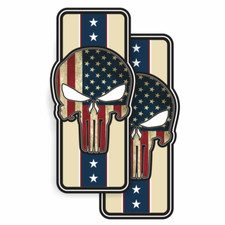 2 adesivi PUNISHER USA 10x5 cm