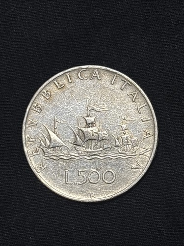 Moneta argento 500 - 500, lire