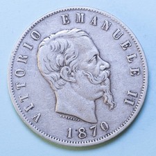 VITTORIO EMANUELE II 5 LIRE