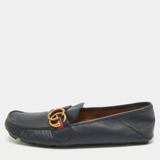 Mocassini Gucci blu navy in