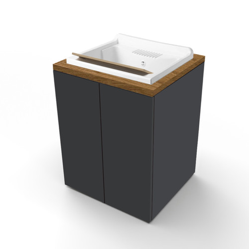 Lavatoio legno grafite 2 - in,