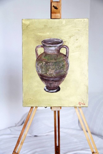 Vaso antico con dettaglio - antico",