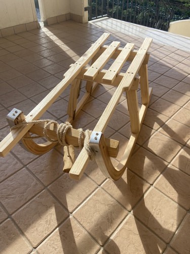 Slittino artigianale legno - slittino, in
