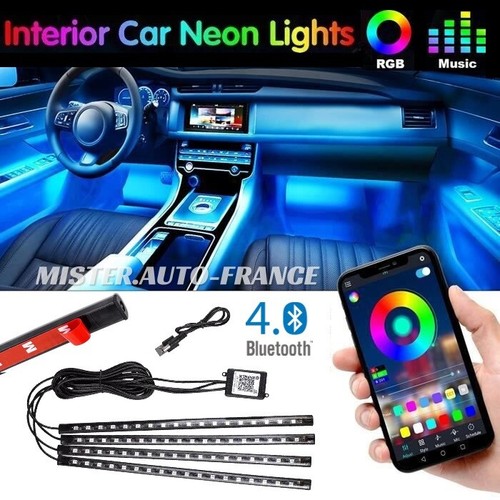 Bande led interieur voiture - x4,