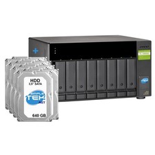 QNAP TL-D800C 8-BAY USB-C NAS 8 SLOT 3,5/2,5" | HDD 5120GB (8x640GB) INSTALLATI