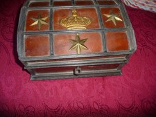 Antique wooden box, gilded
