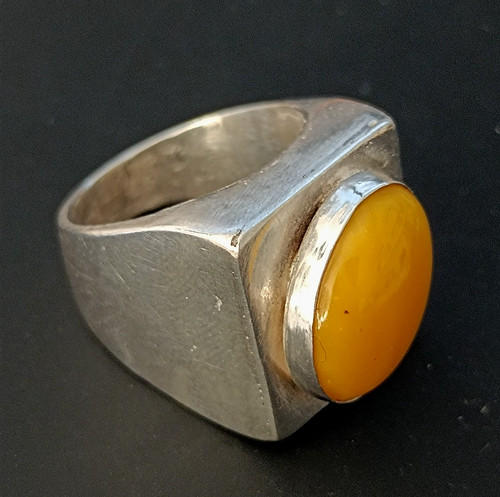 Anello argento ambra - anello,