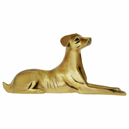 Ottone metallo cane seduto - metallo,