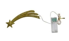 Stella cometa oro luci puntale luminoso cm 15 per albero natale capanna presepe 