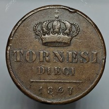 10 Tornesi 1847 2 Tipo Raro