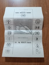 PARTITO MONARCHICO POPOLARE volantino elettorale anni '50