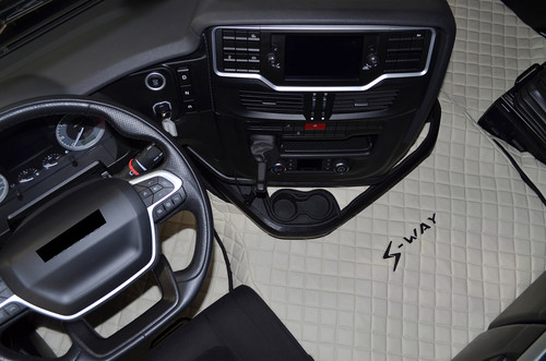 Camion tappetini beige nero - tappetini, beige/nero