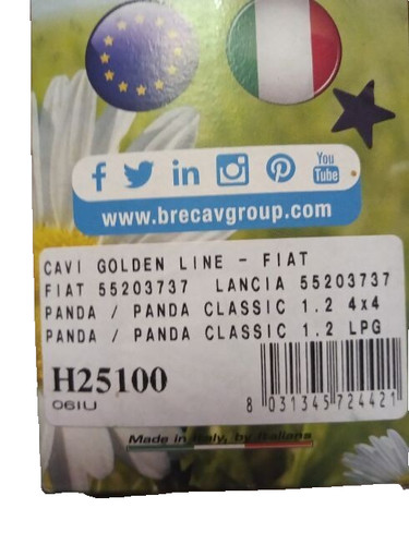 Cavi candele h25100 fiat - cavi,