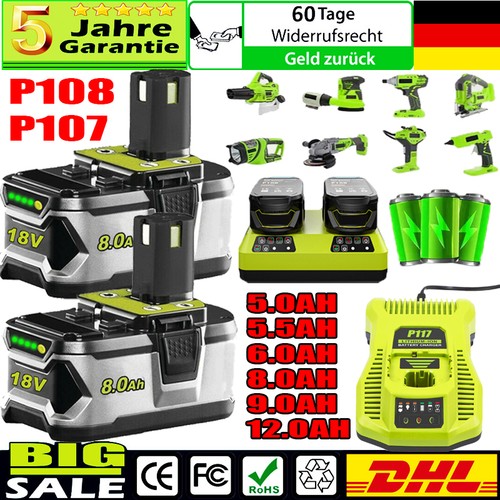 Per batteria ryobi 18v - 2x/1x,