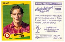 Calciatori 1996-97 Panini Sticker N.300 Totti AS Roma mai usato