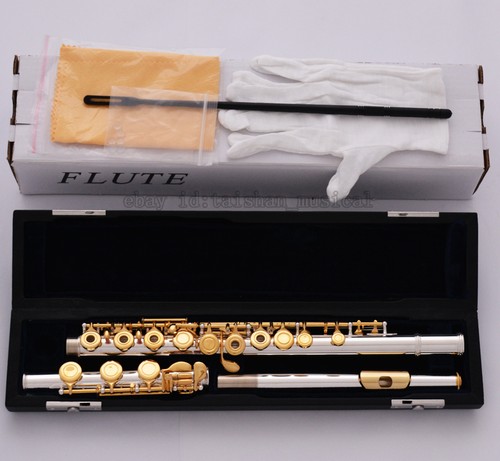Flauto placcato oro argento - , 17