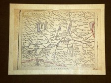 Mappa Lombardia Theatrum Orbis Terrarum 1724 Abraham Ortelius Ortelio Ristampa