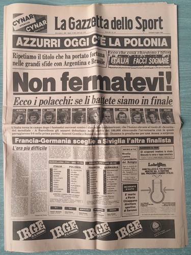 Giornale mondiali 1982 non - mondiali,