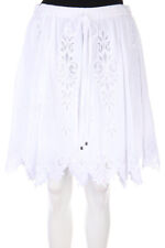 Gonna Ralph Lauren minigonna pizzo inserto coulisse 8 = D 38 bianca nuova