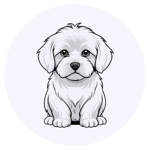 Maltese dog stickers - 'maltese, dog'