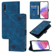 Custodia per telefono in pelle goffrata Skin Feel per Samsung Galaxy A70 / A70s