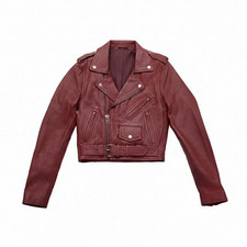 Giacca donna bordeaux vera