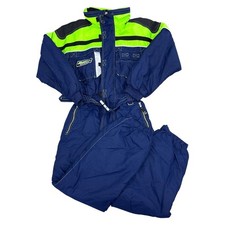 Tuta da sci Brugi pezzo unico neve invernale outdoor anni 90 Y2K blu bambini età 11